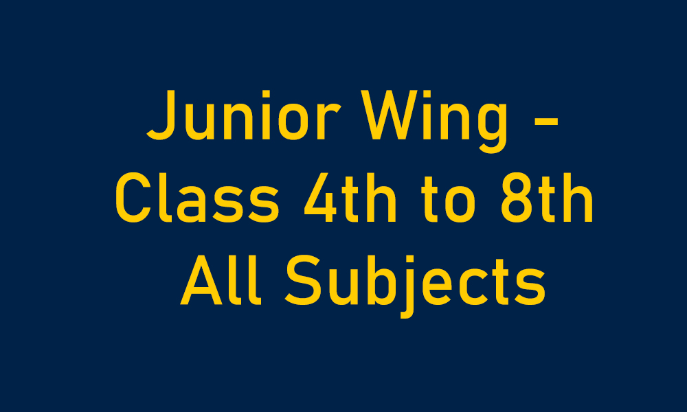 Junior Wing Class 4th to 8th